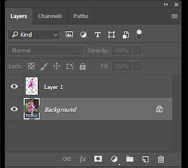 Creating a layer for the selection