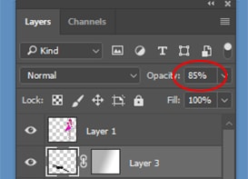 Make opacity lower of the shadow