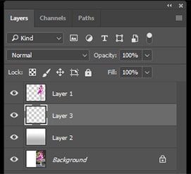 new layer above the gradient layer