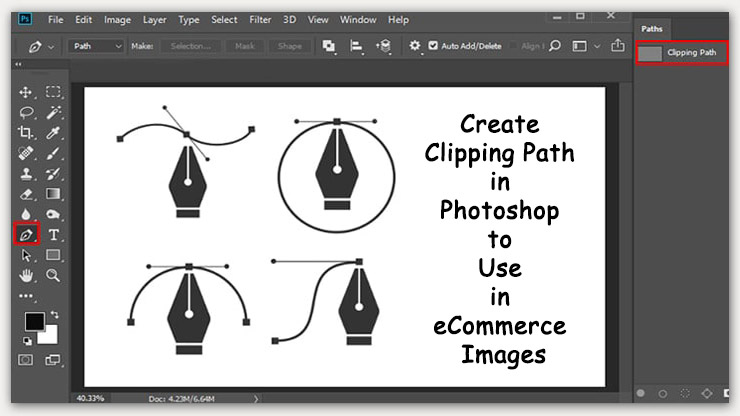 Create Clipping Path in Photoshop to in eCommerce Images