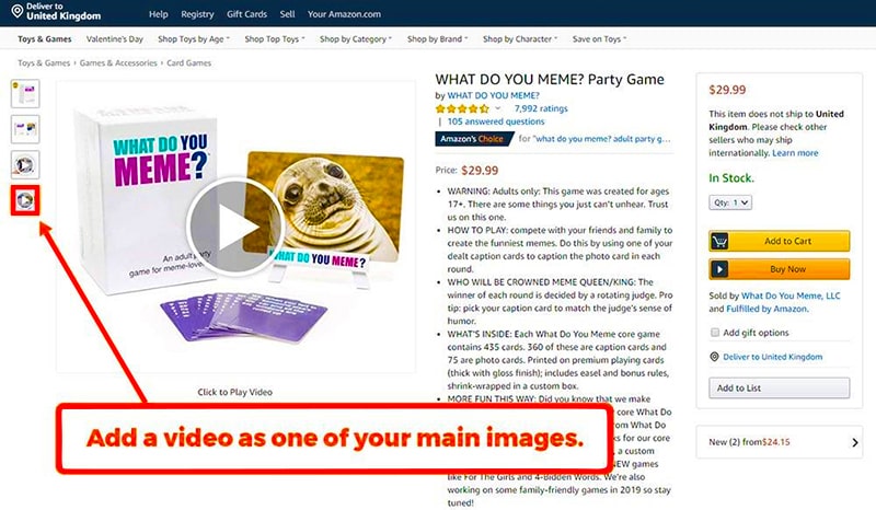 Example of videos on amazon.com