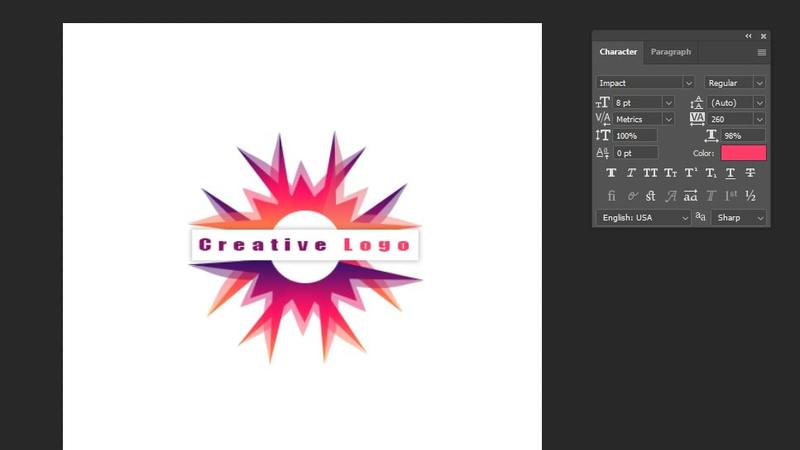Photoshop logo design Adjustments