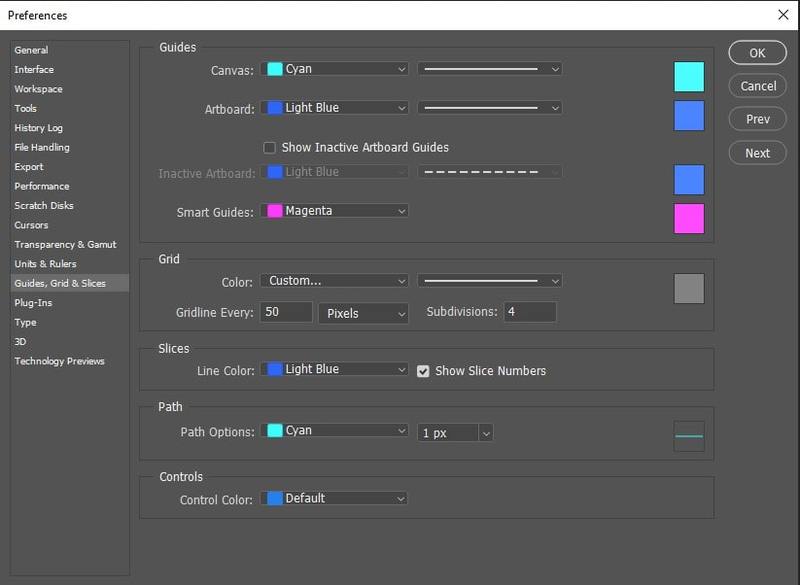 Select Guides Grid & Slice