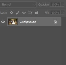 image open on a background layer