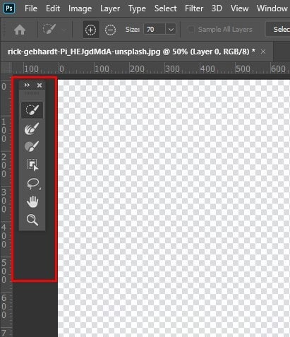 set of tools in Photoshop
