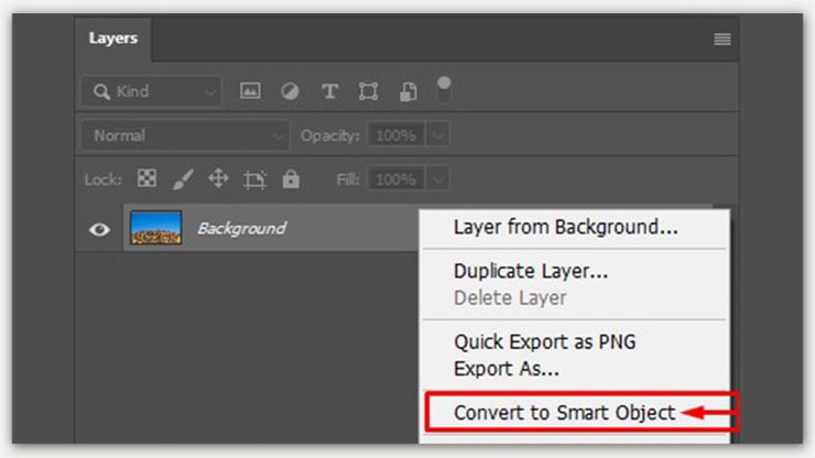 Convert Your Image to Smart Object